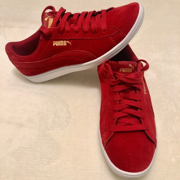 puma smash platform red
